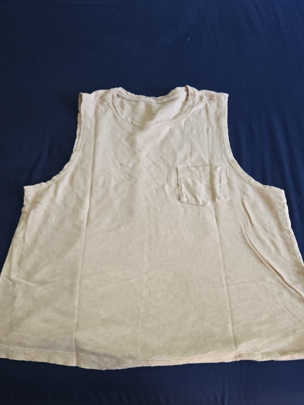 Vuori Sleeveless Pocket Tank Top - Light Beige